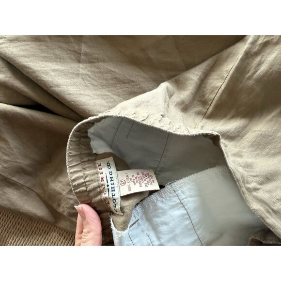 Vintage 80s Telluride Clothing Co Maxi Skirt Linen Boho Western 12 Tan Brown - Picture 4 of 4